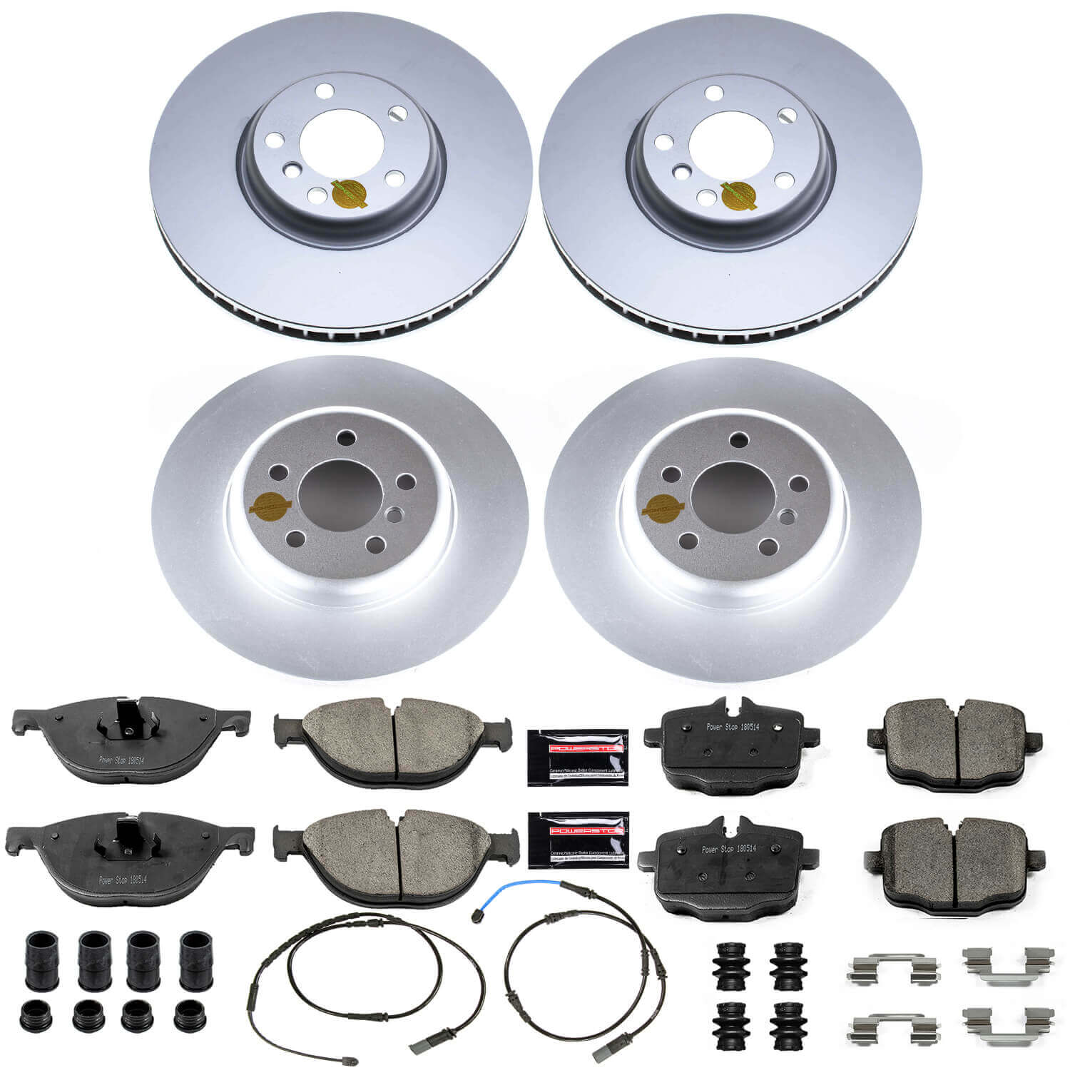 Power Stop CRK6029 Z23 Evolution Geomet Coated Front And Rear Pad And Rotor Kit for 2011-2016 BMW 550I product image
