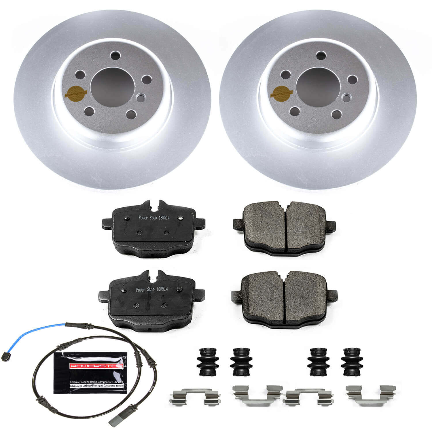 Power Stop CRK6037 Z23 Evolution Geomet Coated Rear Pad And Rotor Kit for 2011-2016 BMW 550I product image