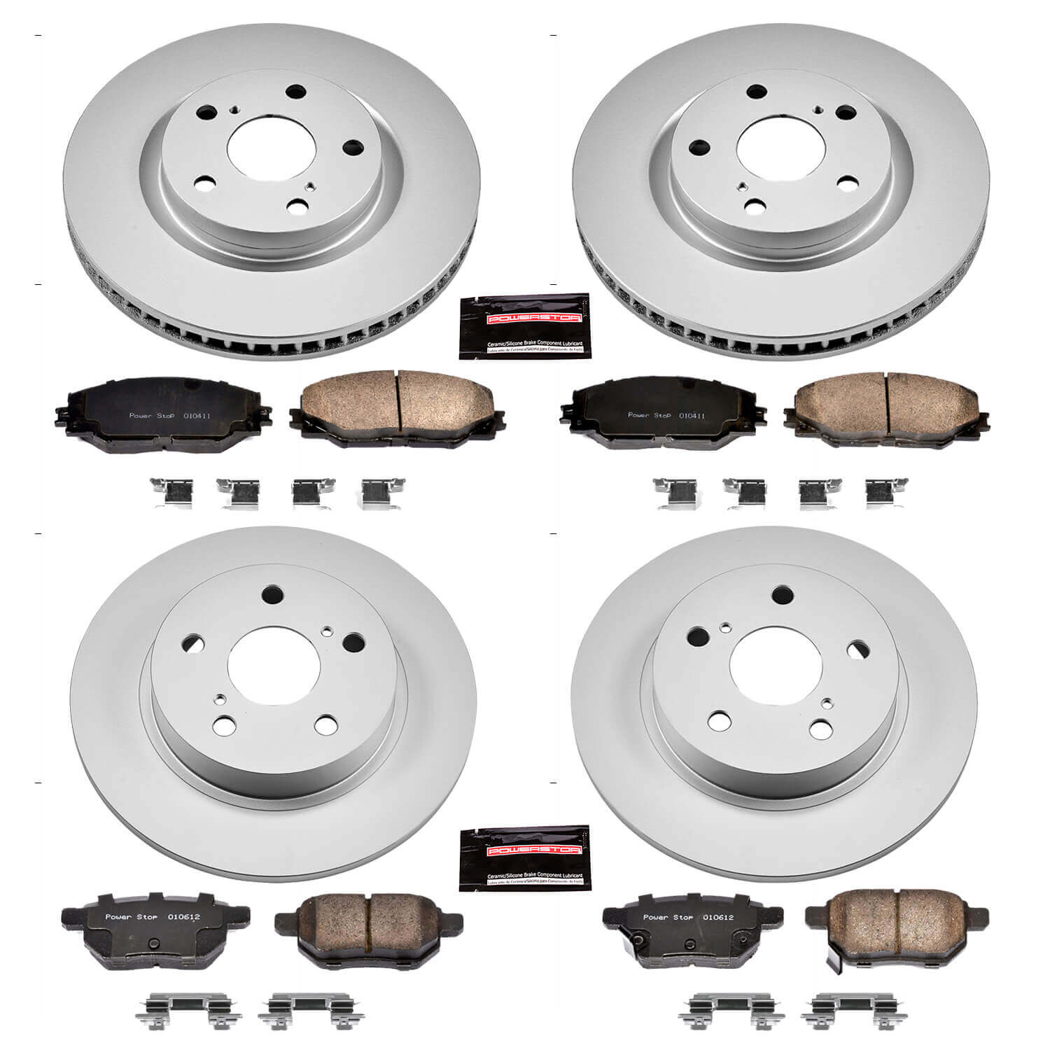 Power Stop CRK6076 Z17 Evolution Front And Rear Brake Kit for 2011-2016 Scion Tc product image