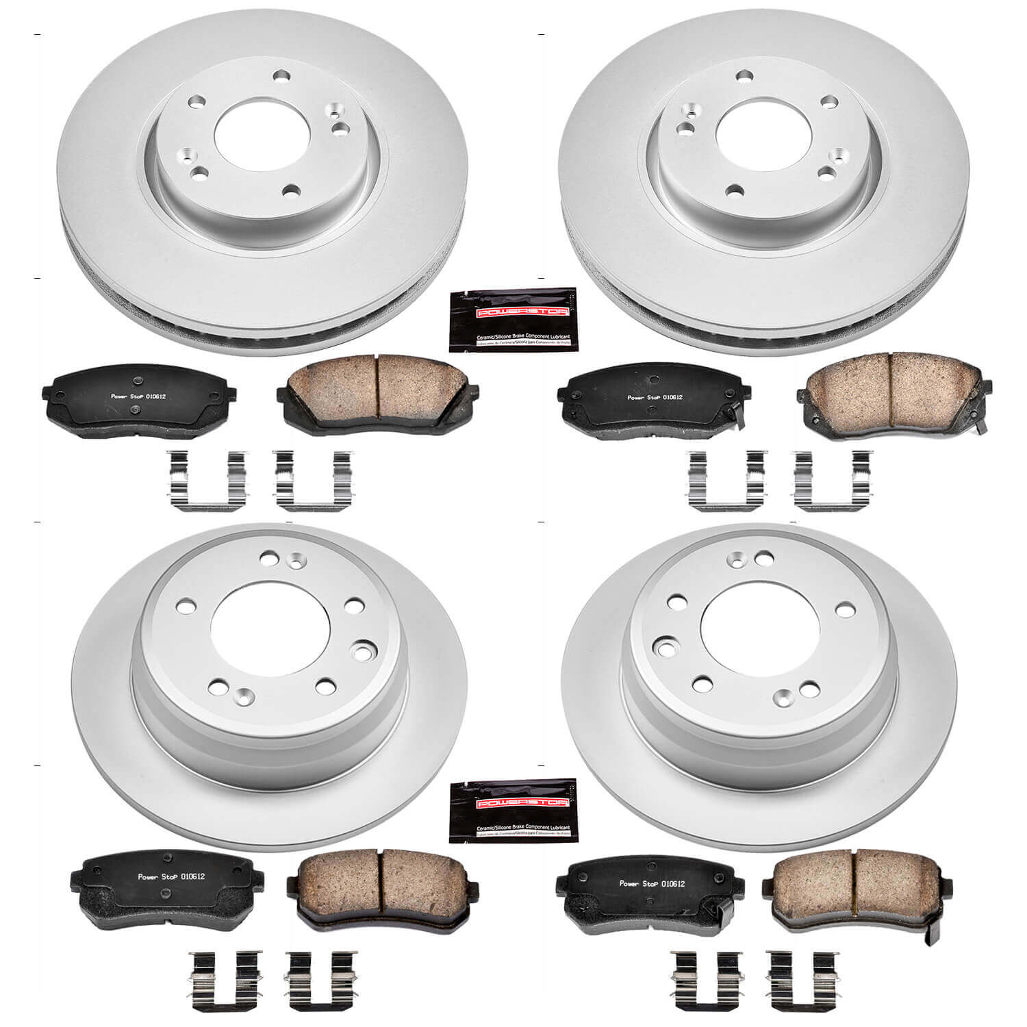 Power Stop CRK6088 Z17 Evolution Front And Rear Brake Kit for 2012-2015 Hyundai Tucson Front Wheel Drive product image