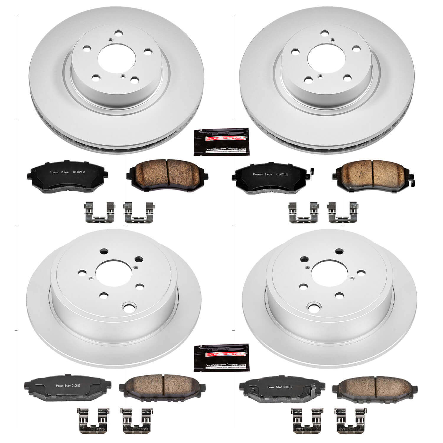 Power Stop CRK6110 Z17 Evolution Front And Rear Brake Kit for 2008 Subaru Impreza 2.5I, Outback Sport Rear Disc product image