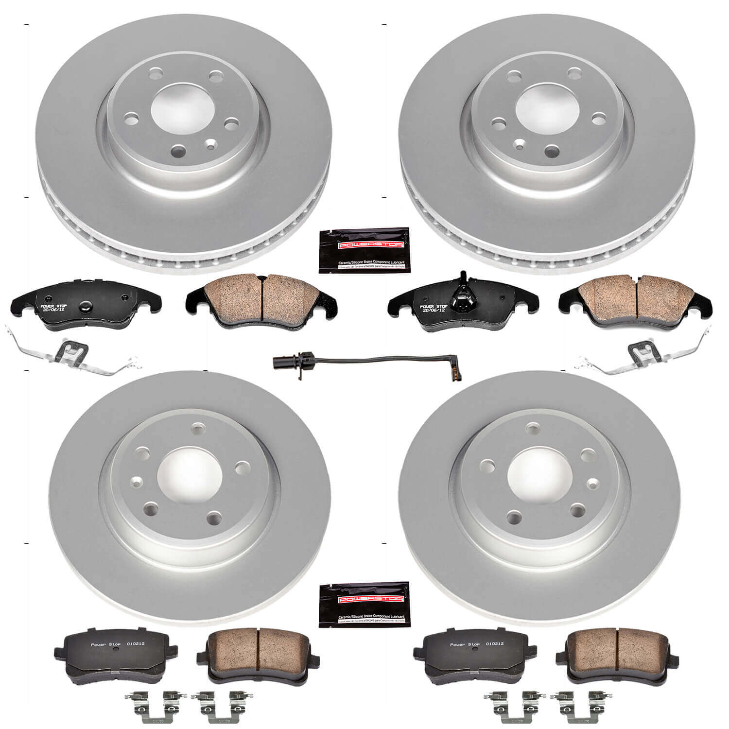 Power Stop CRK6134 Z23 Evolution Sport Front And Rear Brake Kit for 2012-2016 Audi A4 product image