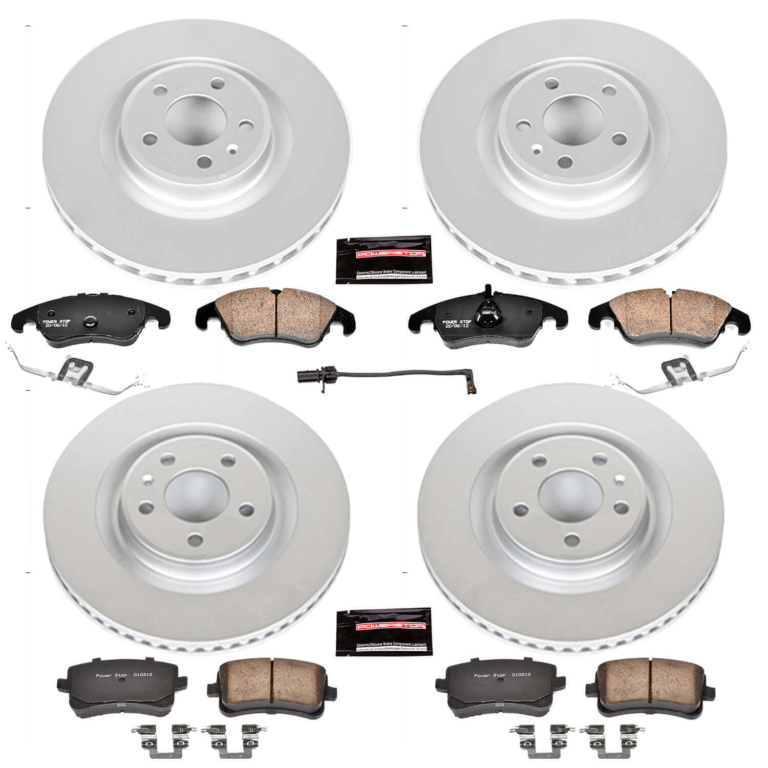 Power Stop CRK6155 Z23 Evolution Sport Front And Rear Brake Kit for 2011 Audi S4 product image
