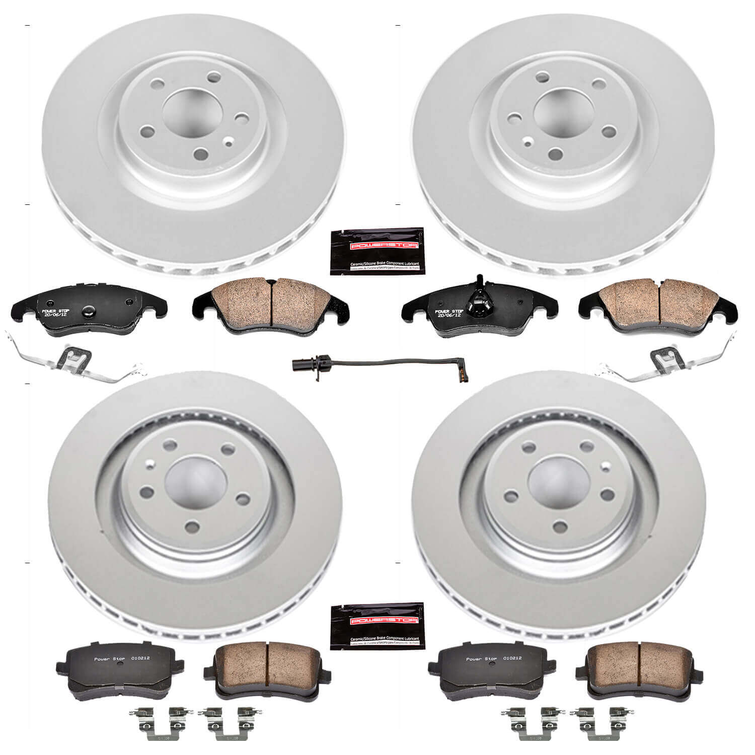 Power Stop CRK6157 Z23 Evolution Sport Front And Rear Brake Kit for 2010-2011 Audi S4 product image