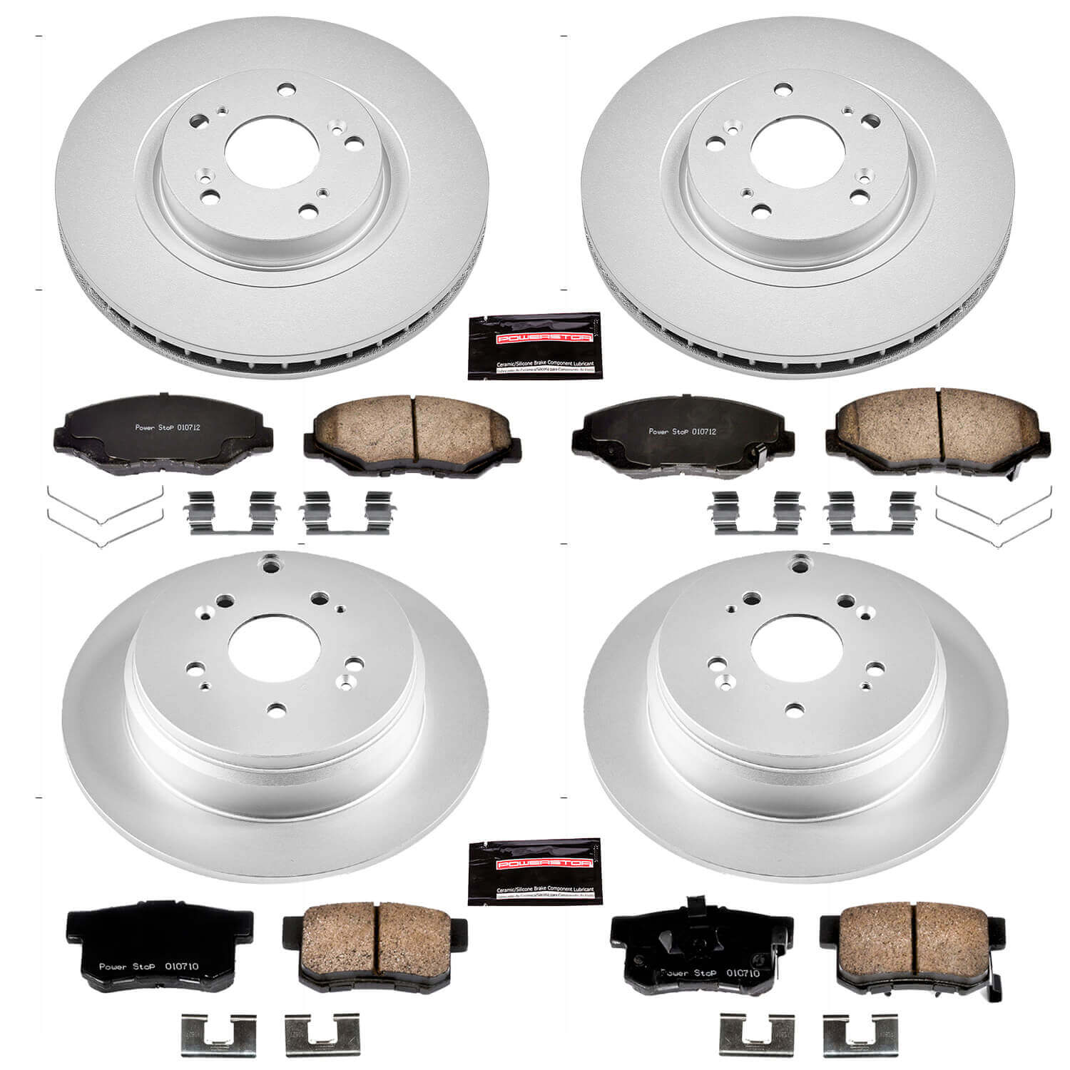 Power Stop CRK6173 Z17 Evolution Front And Rear Pad And Rotor Kit for 2005-2006 Honda CR-V product image