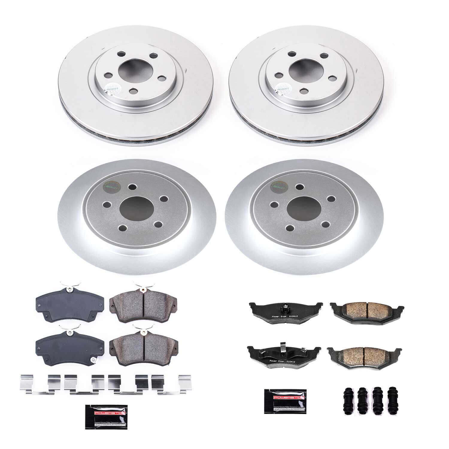 Power Stop CRK6180 Z17 Evolution Front And Rear Pad And Rotor Kit for 2010 Chrysler Pt Cruiser product image