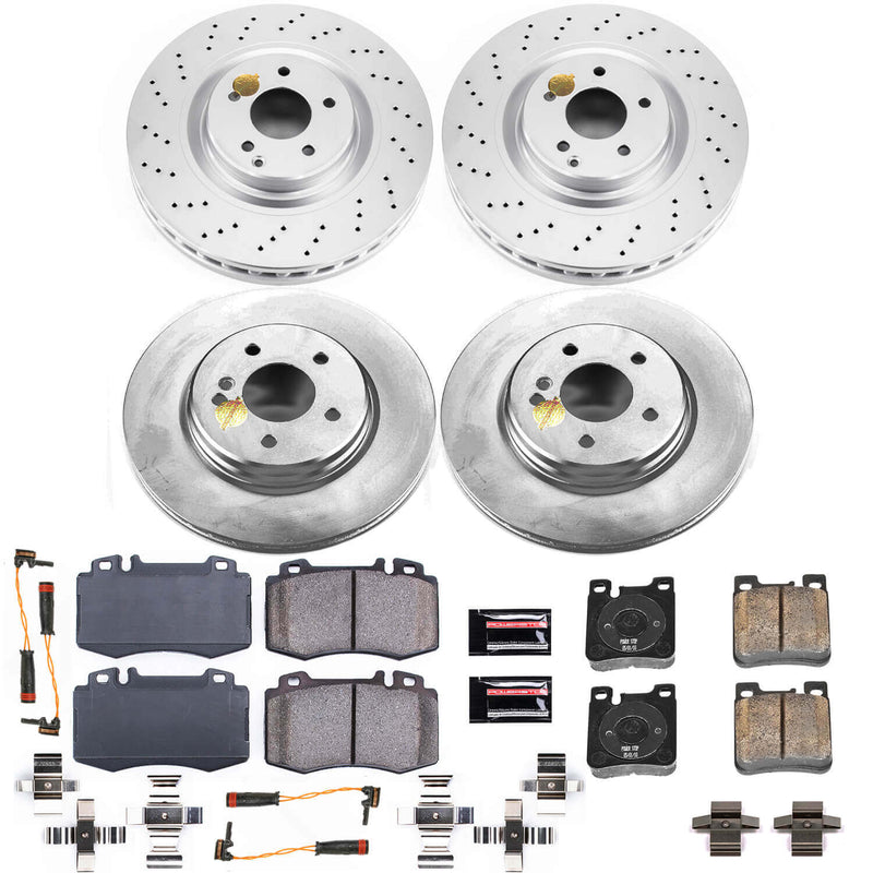 Power Stop CRK6204 Z23 Evolution Geomet Coated Front And Rear Pad And Rotor Kit for 2002-2004 Mercedes-Benz C32 AMG product image