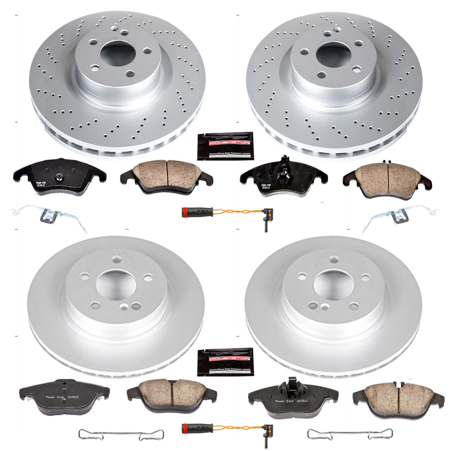 Power Stop CRK6206 Z23 Evolution Sport Front And Rear Brake Kit for 2012-2015 Mercedes-Benz C250 product image