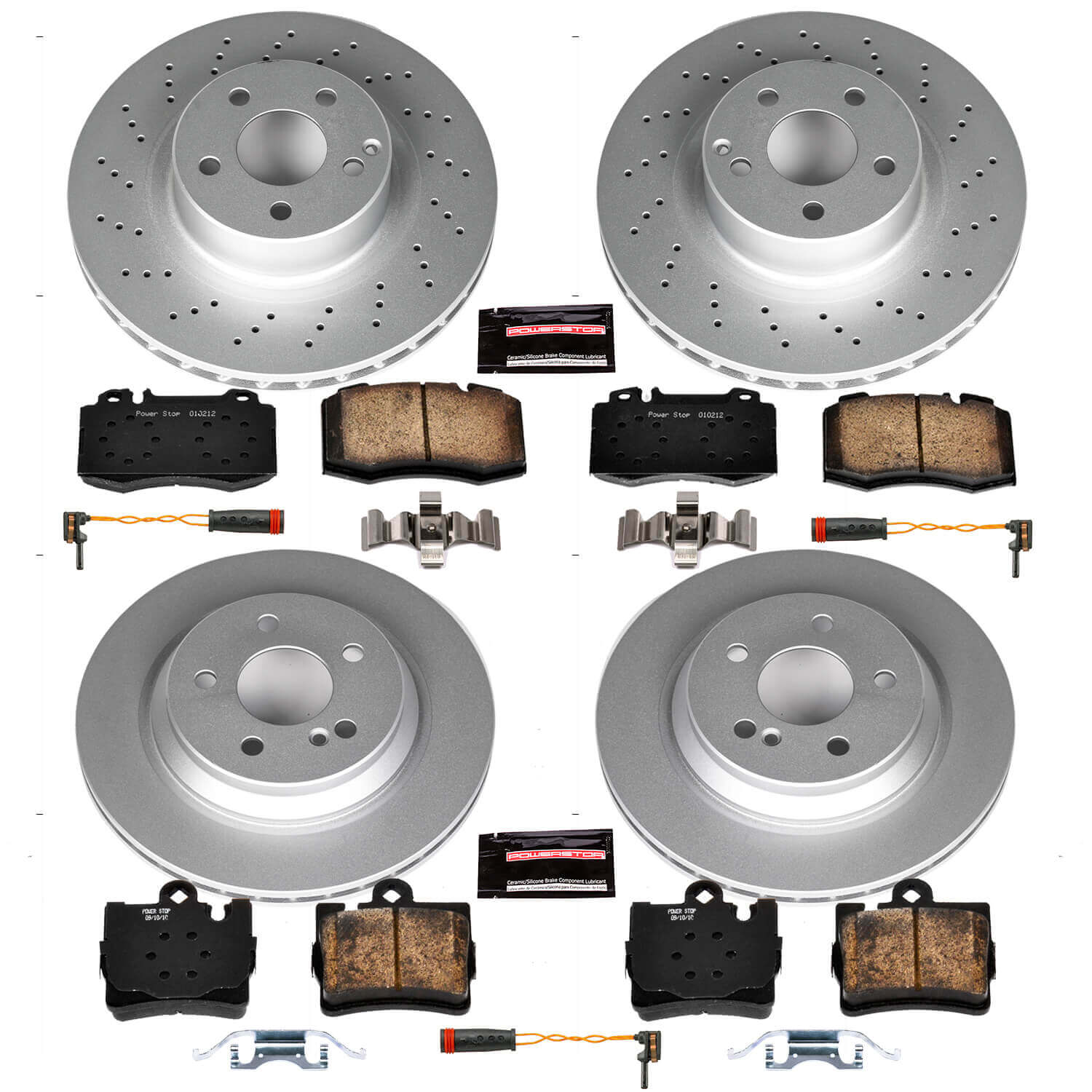 Power Stop CRK6211 Z23 Evolution Sport Front And Rear Brake Kit for 1999-2003 Mercedes-Benz CL500 product image