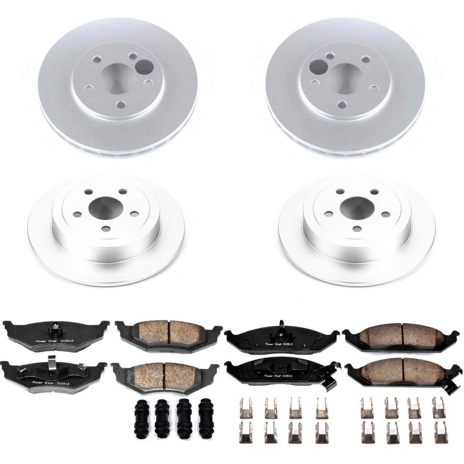 Power Stop CRK6264 Z17 Evolution Front And Rear Pad And Rotor Kit for 1995-2000 Chrysler Cirrus Rear Disc product image
