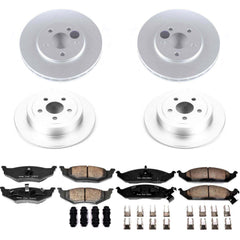 Power Stop CRK6264 Z17 Evolution Front And Rear Pad And Rotor Kit for 1995-2000 Chrysler Cirrus Rear Disc product image