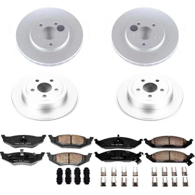 Power Stop CRK6264 Z17 Evolution Front And Rear Pad And Rotor Kit for 1995-2000 Chrysler Cirrus Rear Disc product image
