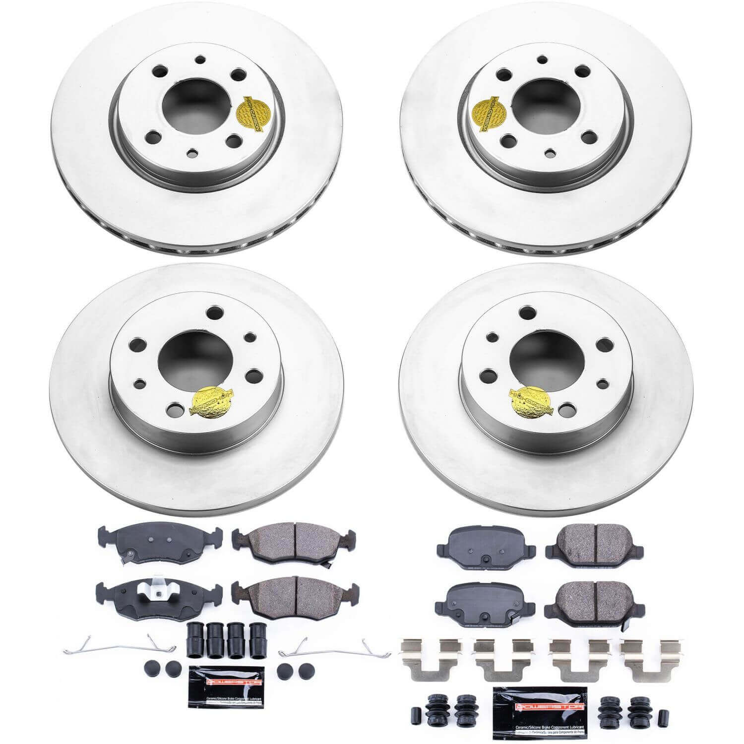 Power Stop CRK6291 Z23 Evolution Sport Front And Rear Brake Kit for 2012-2017 Fiat 500 product image
