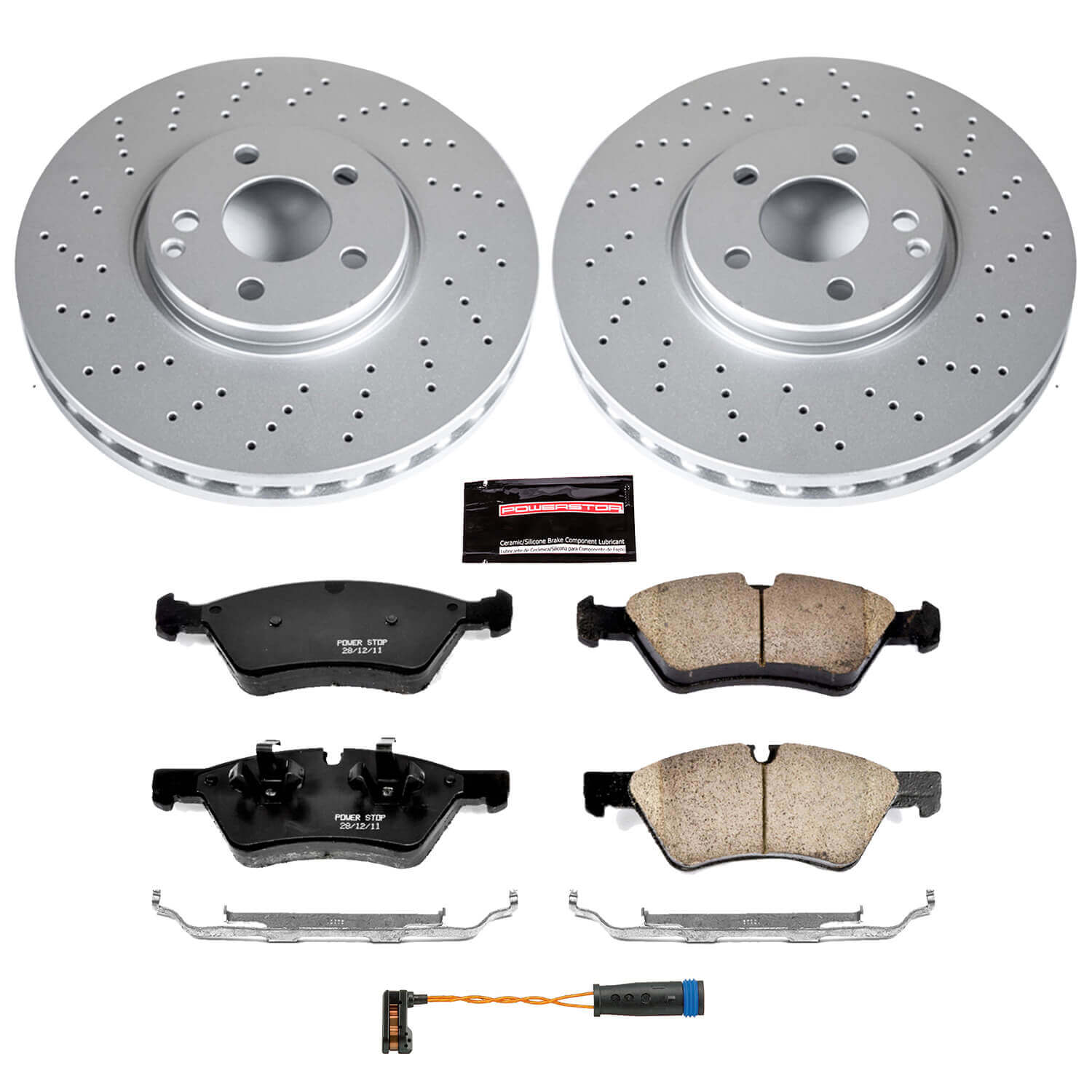 Power Stop CRK6357 Z23 Evolution Sport Front Brake Kit for 2007-2009 Mercedes-Benz E-350 Sedan (4 Door) All Wheel Drive product image