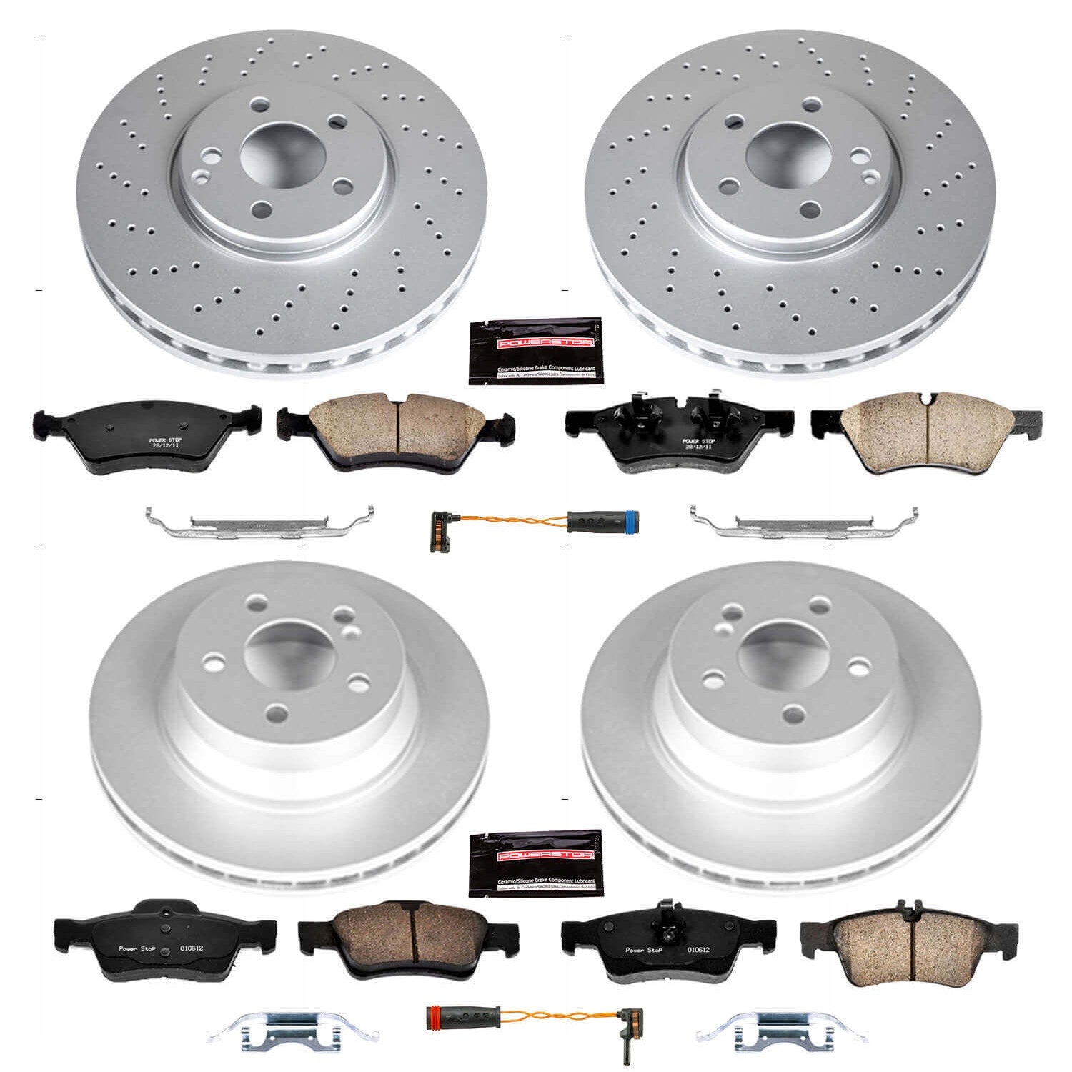 Power Stop CRK6358 Z23 Evolution Sport Front And Rear Brake Kit for 2007-2009 Mercedes-Benz E-350 4Matic Sedan (4 Door) product image