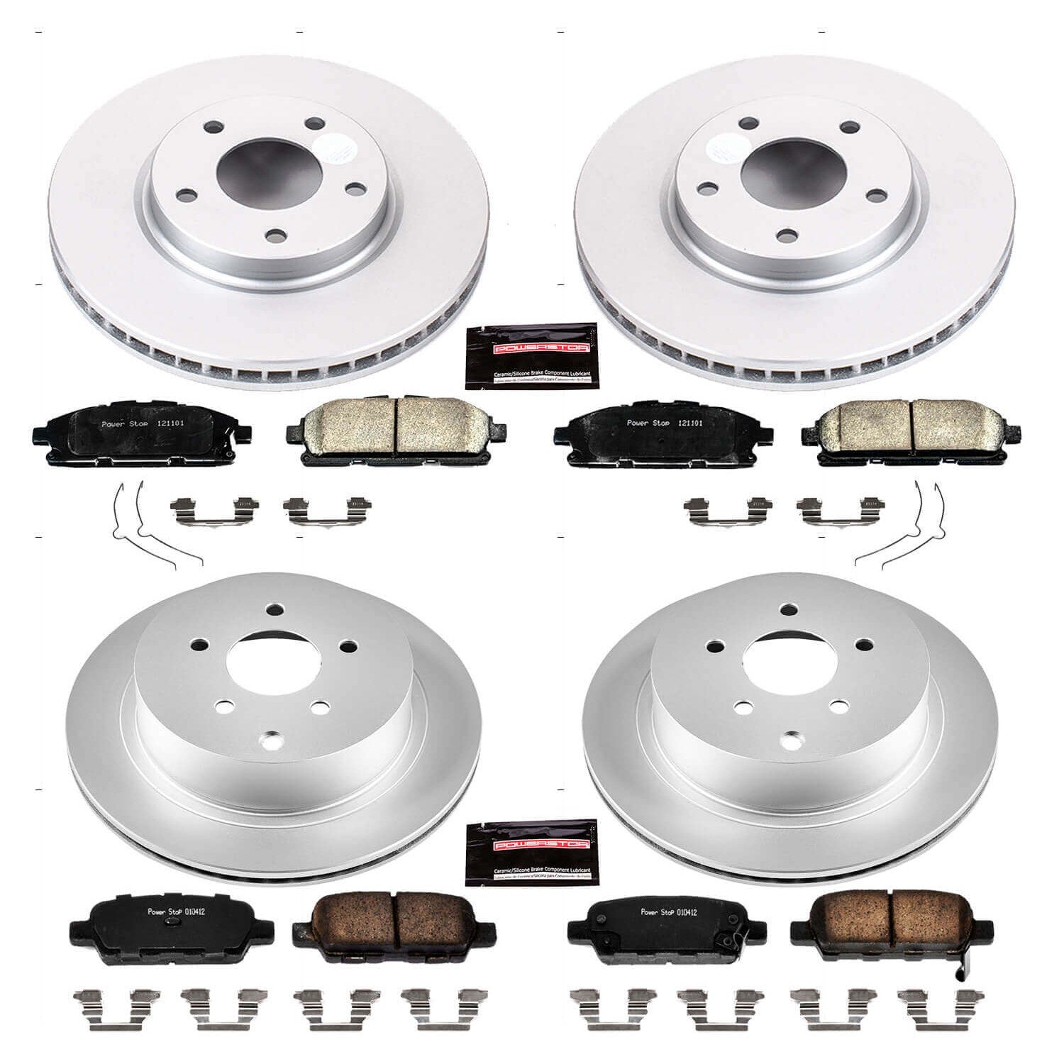 Power Stop CRK6361 Z17 Evolution Front And Rear Brake Kit for 2011-2017 Nissan Quest product image