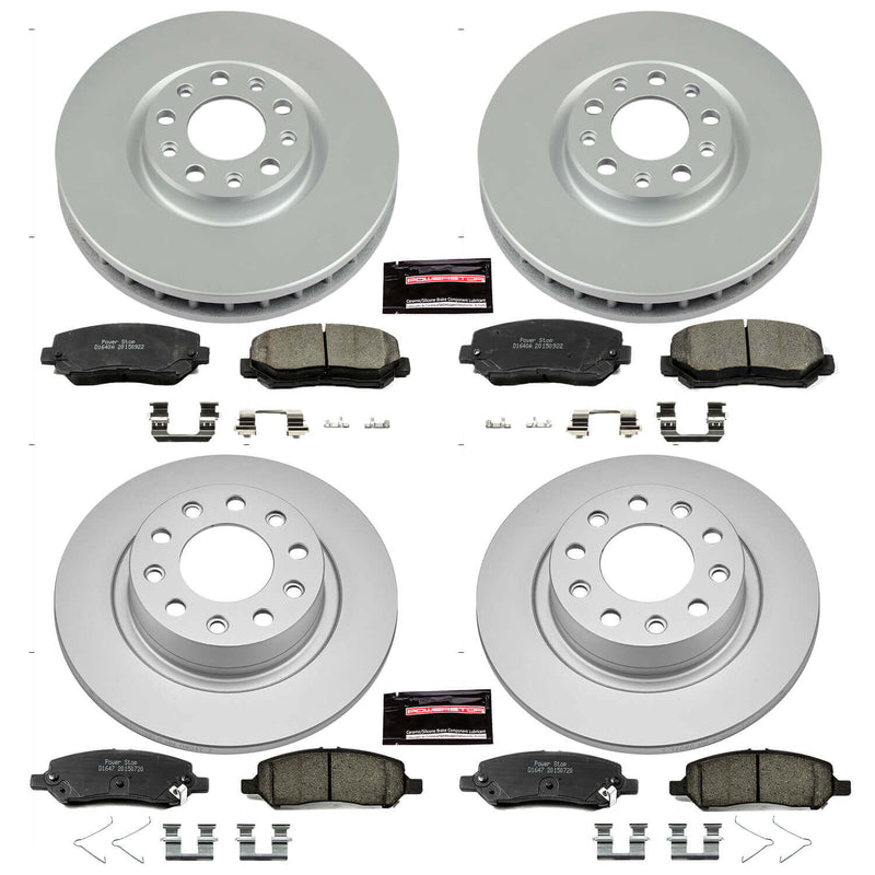 Power Stop CRK6373 Z17 Evolution Front And Rear Brake Kit for 2013-2016 Dodge Dart product image