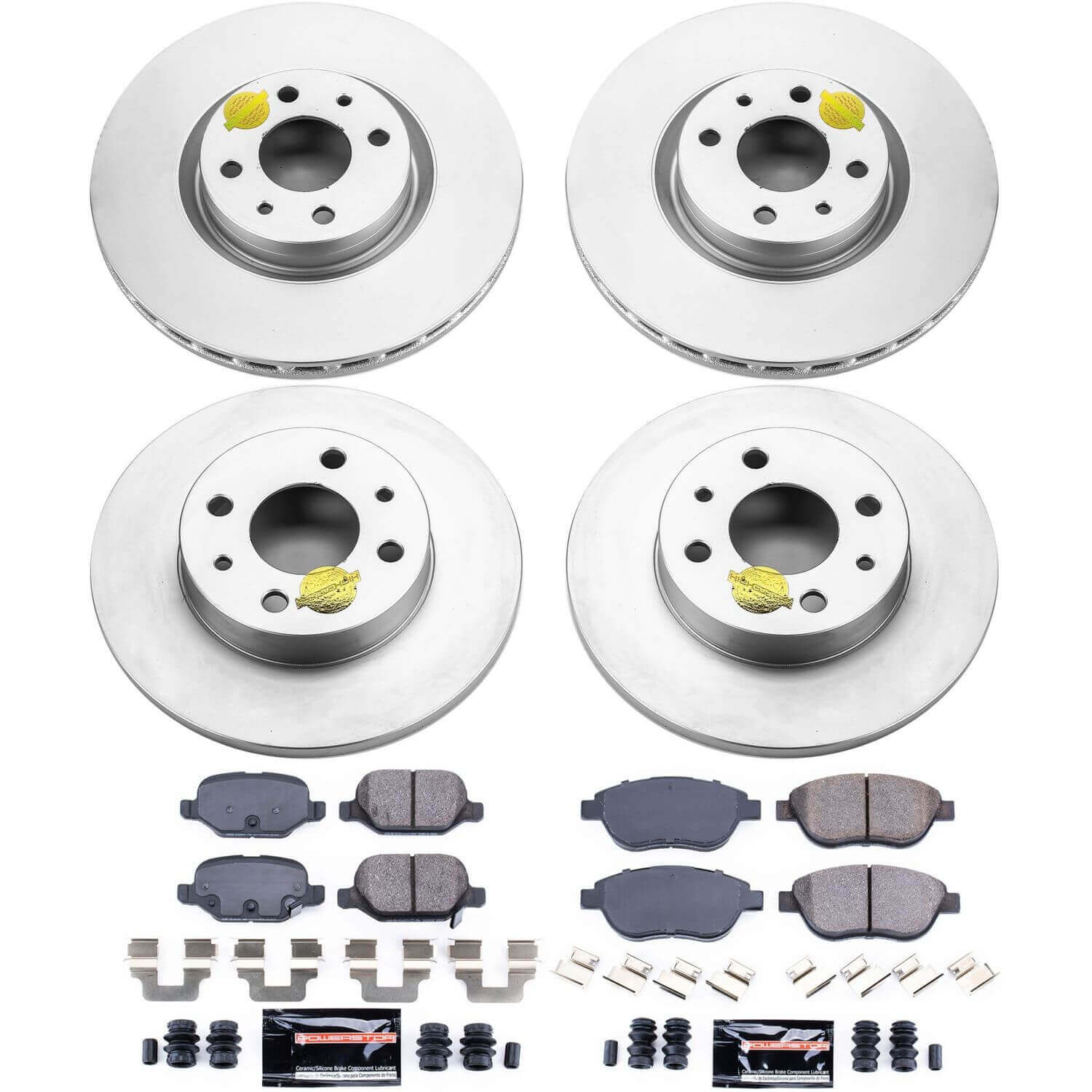 Power Stop CRK6427 Z23 Evolution Sport Front And Rear Brake Kit for 2012-2019 Fiat 500 product image
