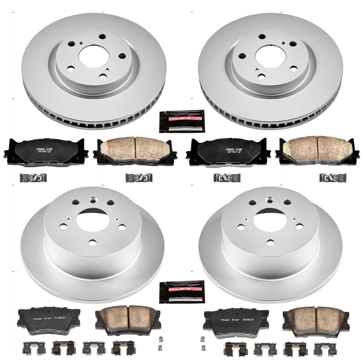 Power Stop CRK6480 Z17 Evolution Front And Rear Brake Kit for 2013-2018 Lexus ES300H product image