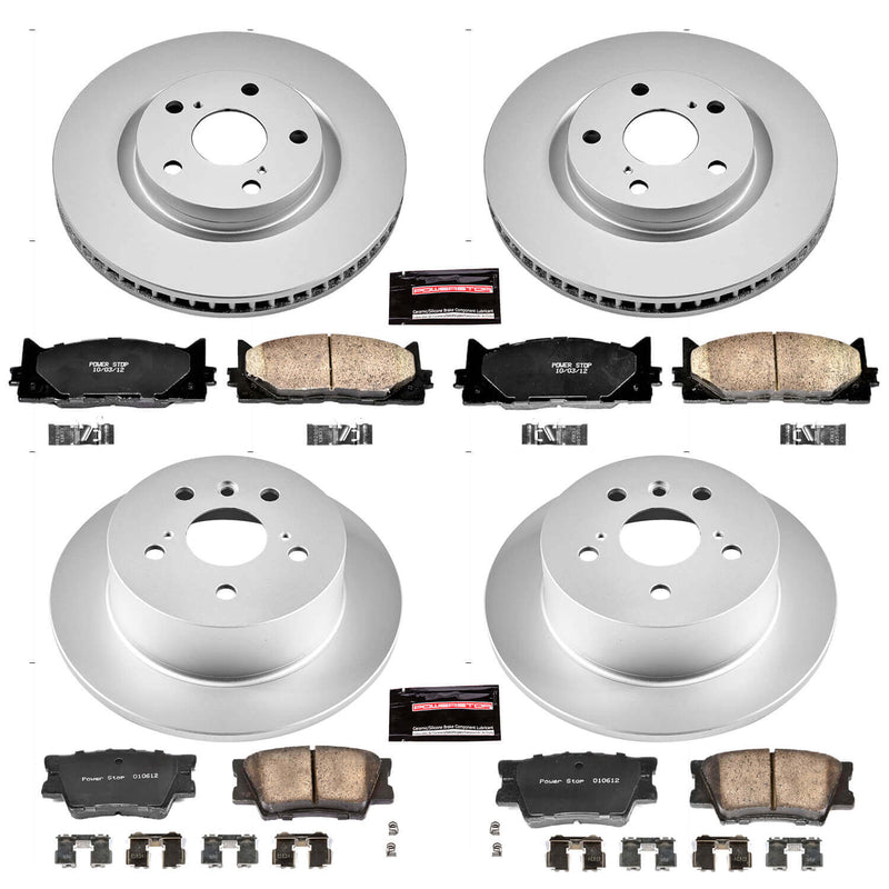 Power Stop CRK6480 Z17 Evolution Front And Rear Brake Kit for 2013-2018 Lexus ES300H product image