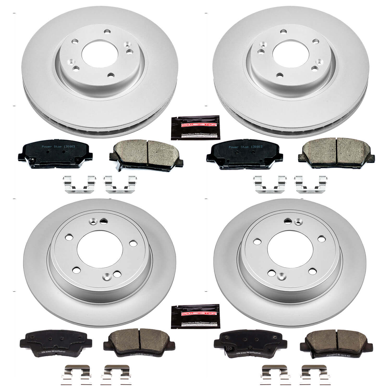 Power Stop CRK6485 Z17 Evolution Front And Rear Brake Kit for 2013-2015 Hyundai Veloster product image