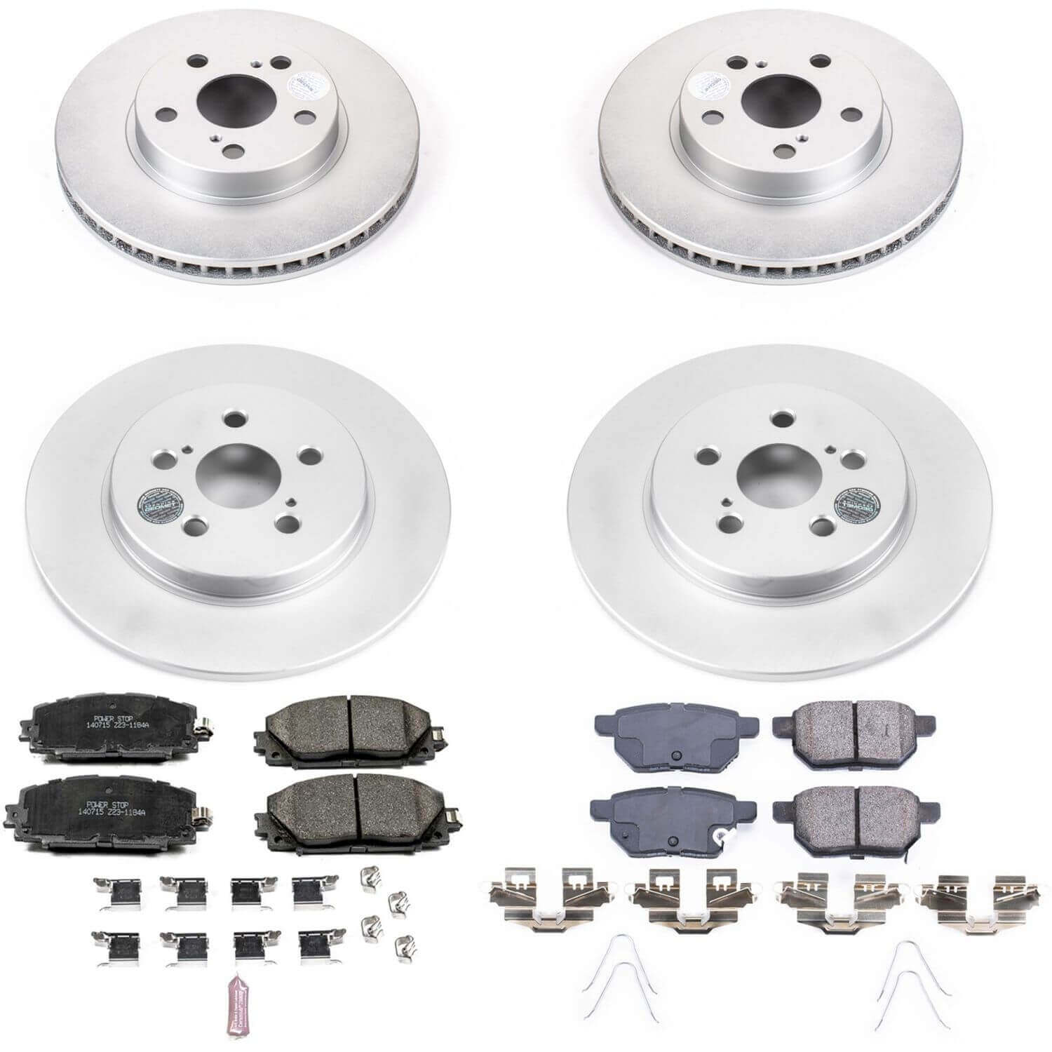 Power Stop CRK6487 Z17 Evolution Front And Rear Brake Kit for 2011-2017 Lexus CT200H product image