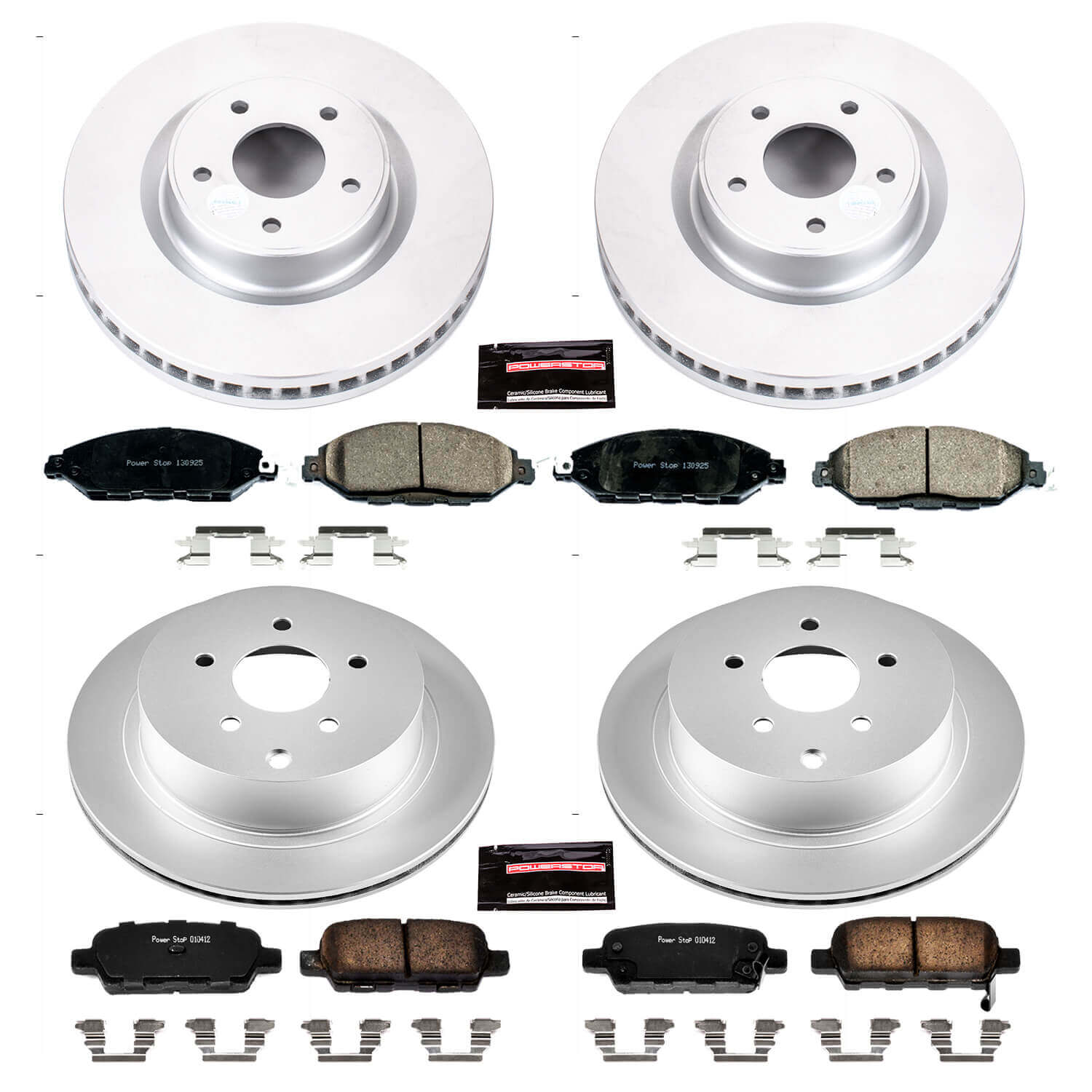 Power Stop CRK6497 Z17 Evolution Front And Rear Brake Kit for 2013 Infiniti JX35 product image