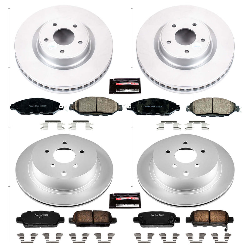 Power Stop CRK6497 Z17 Evolution Front And Rear Brake Kit for 2013 Infiniti JX35 product image
