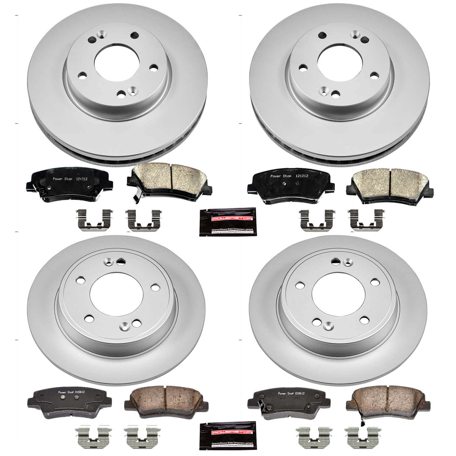 Power Stop CRK6504 Z17 Evolution Front And Rear Brake Kit for 2011-2012 Hyundai Elantra Sedan (4 Door) product image