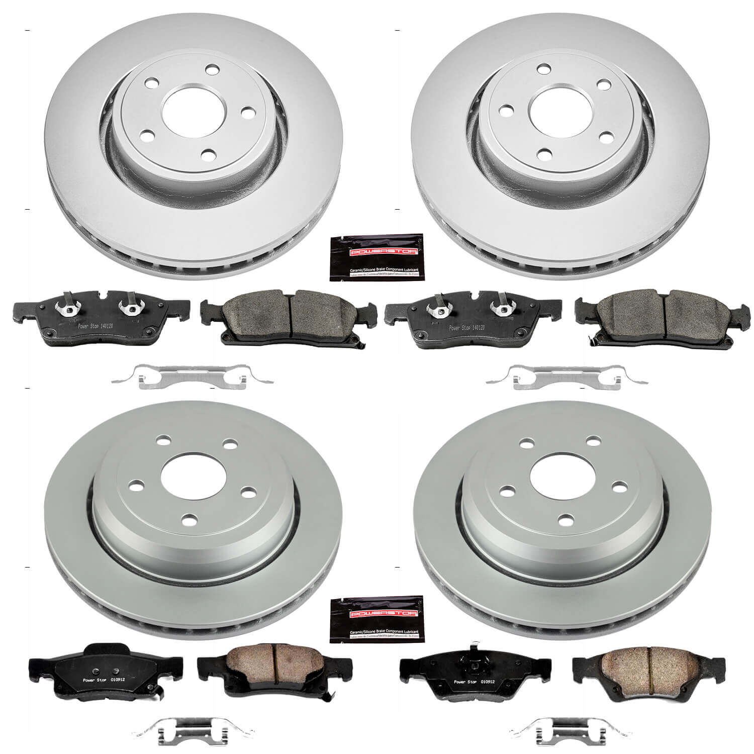 Power Stop CRK6537 Z17 Evolution Front And Rear Brake Kit for 2012-2017 Dodge Durango product image