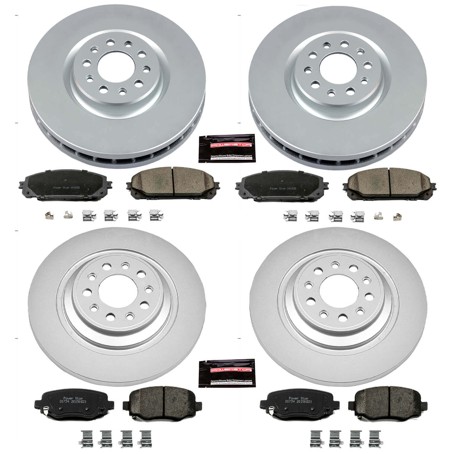 Power Stop CRK6541 Z17 Evolution Front And Rear Brake Kit for 2014-2015 Jeep Cherokee product image