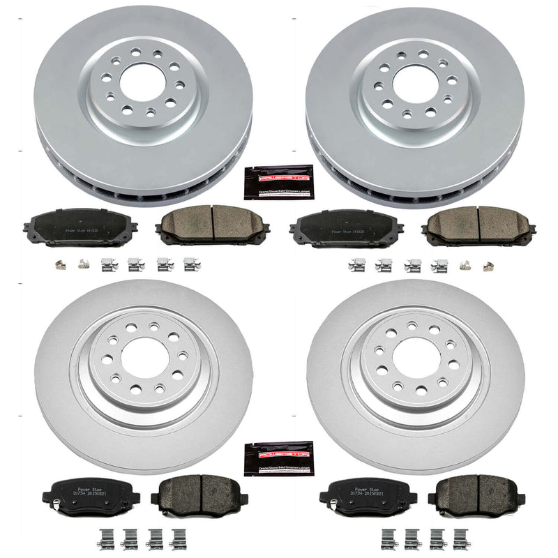 Power Stop CRK6541 Z17 Evolution Front And Rear Brake Kit for 2014-2015 Jeep Cherokee product image