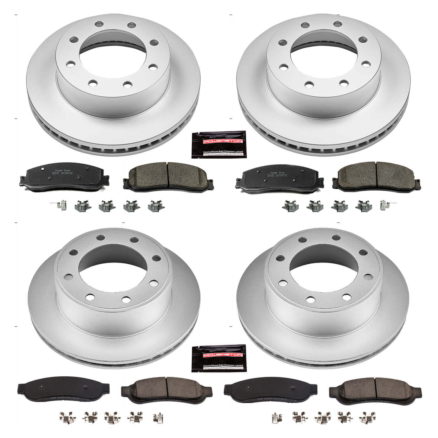 Power Stop CRK6547 Z17 Evolution Front And Rear Brake Kit for 2012 Ford F-250 Super Duty 4 Wheel Drive product image