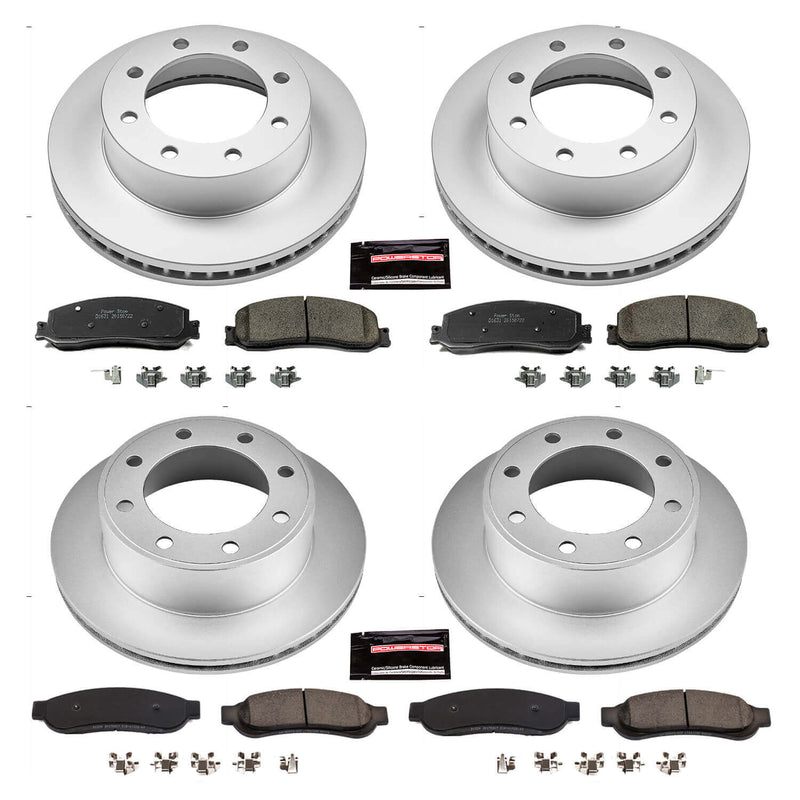 Power Stop CRK6547 Z17 Evolution Front And Rear Brake Kit for 2012 Ford F-250 Super Duty 4 Wheel Drive product image