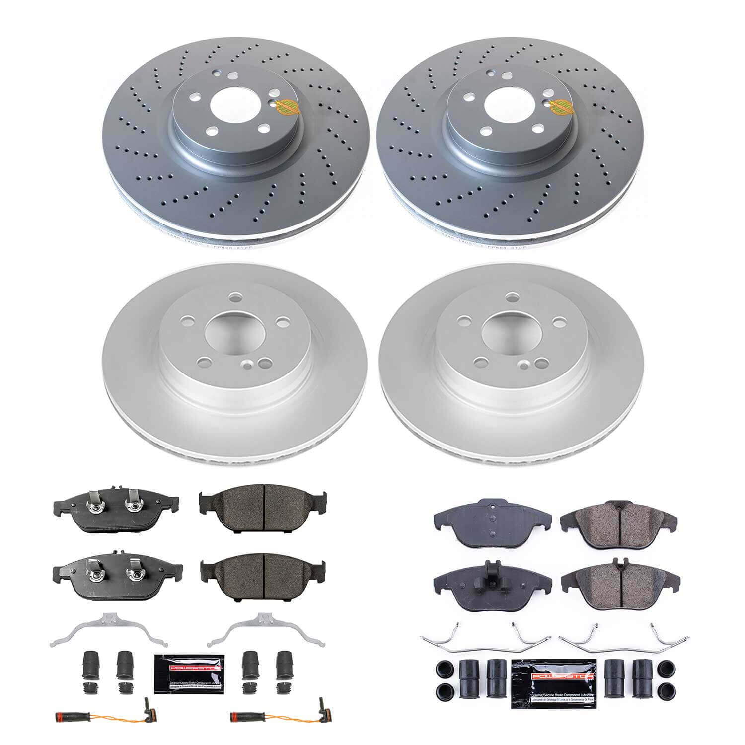 Power Stop CRK6638 Front And Rear Z23 Evolution Sport Performance Pad And Rotor Kit for 2012-2014 Mercedes-Benz E550 Convertible, Coupe (2 Door) product image
