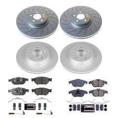 Power Stop CRK6638 Front And Rear Z23 Evolution Sport Performance Pad And Rotor Kit for 2012-2014 Mercedes-Benz E550 Convertible, Coupe (2 Door) product image