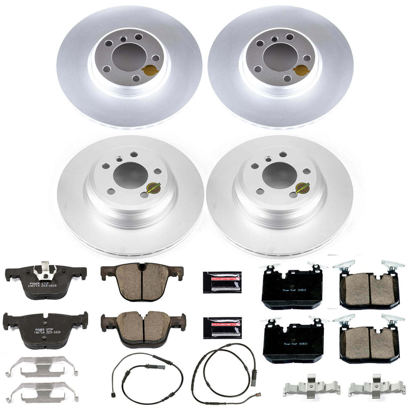 Power Stop CRK6654 Z23 Evolution Geomet Coated Front And Rear Pad And Rotor Kit for 2016 BMW 328I product image