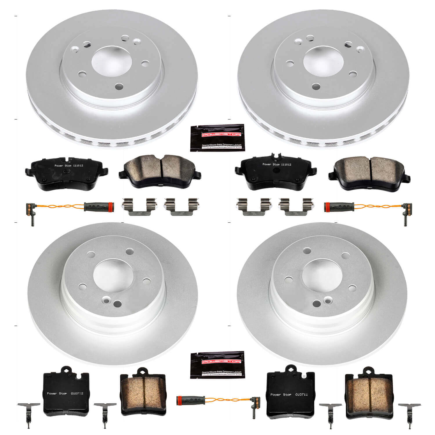 Power Stop CRK6745 Z23 Evolution Sport Front And Rear Brake Kit for 2003-2005 Mercedes-Benz C240 Station Wagon Rear Wheel Drive product image