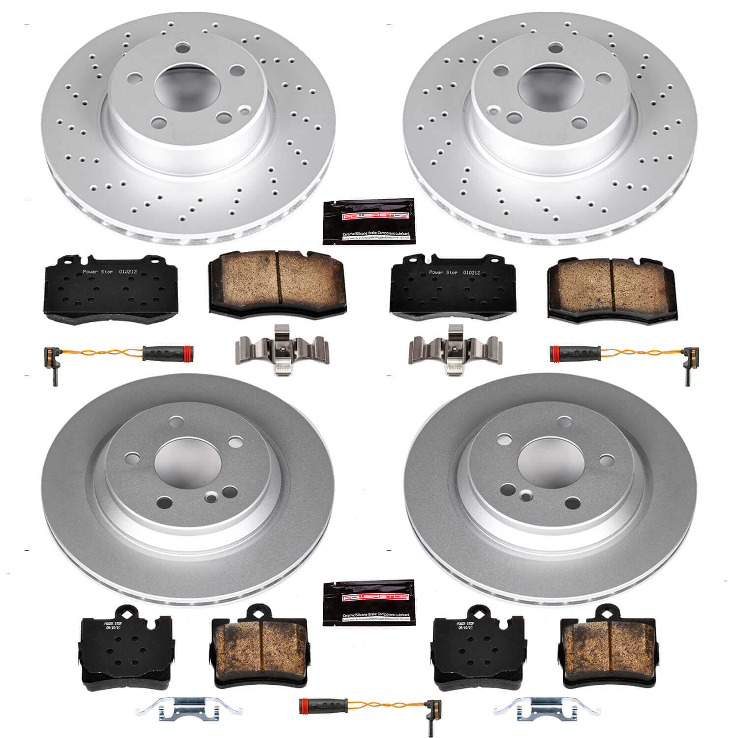Power Stop CRK6746 Z23 Evolution Sport Front And Rear Brake Kit for 2003 Mercedes-Benz S430 Base product image