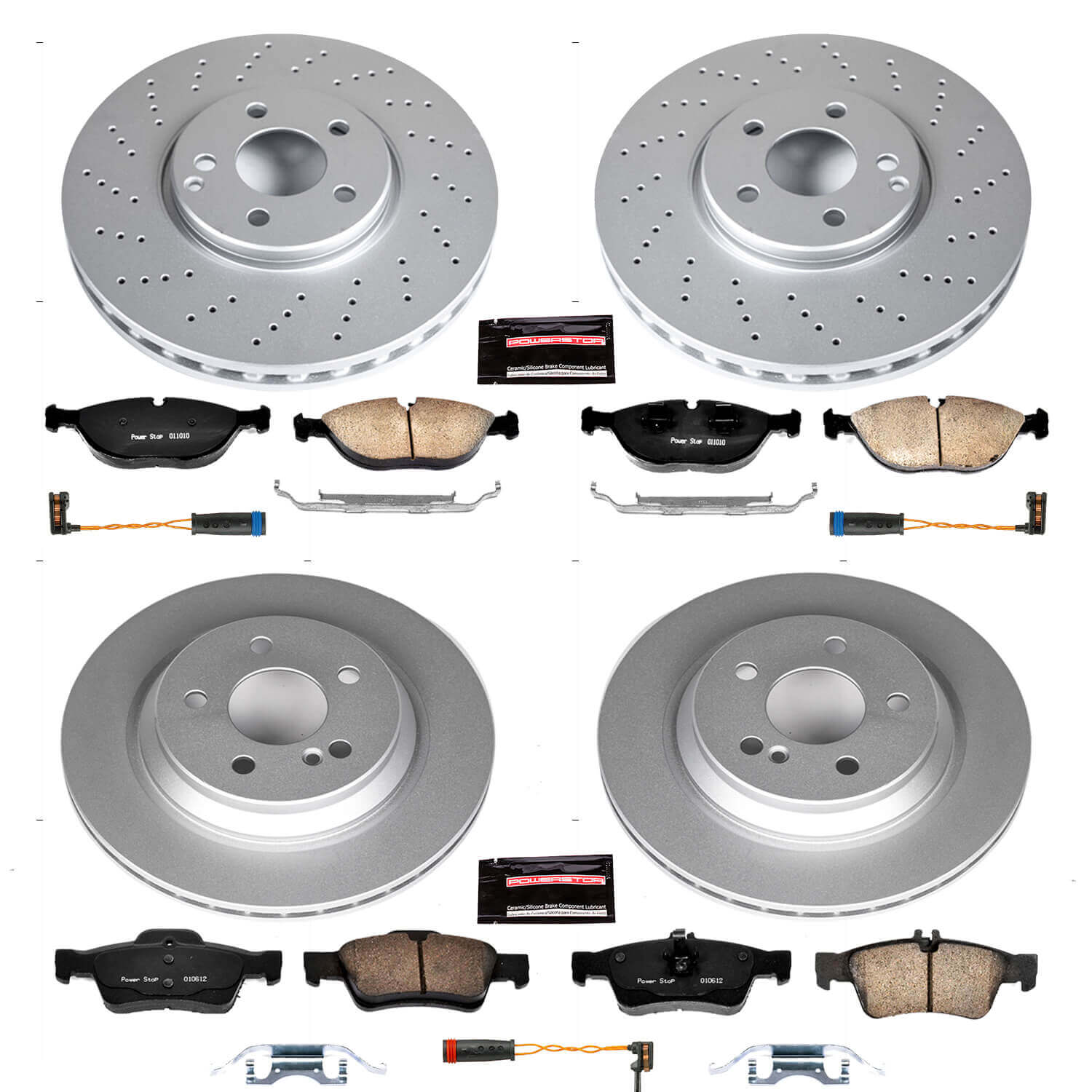 Power Stop CRK6747 Z23 Evolution Sport Front And Rear Brake Kit for 2003-2006 Mercedes-Benz S430 4Matic product image