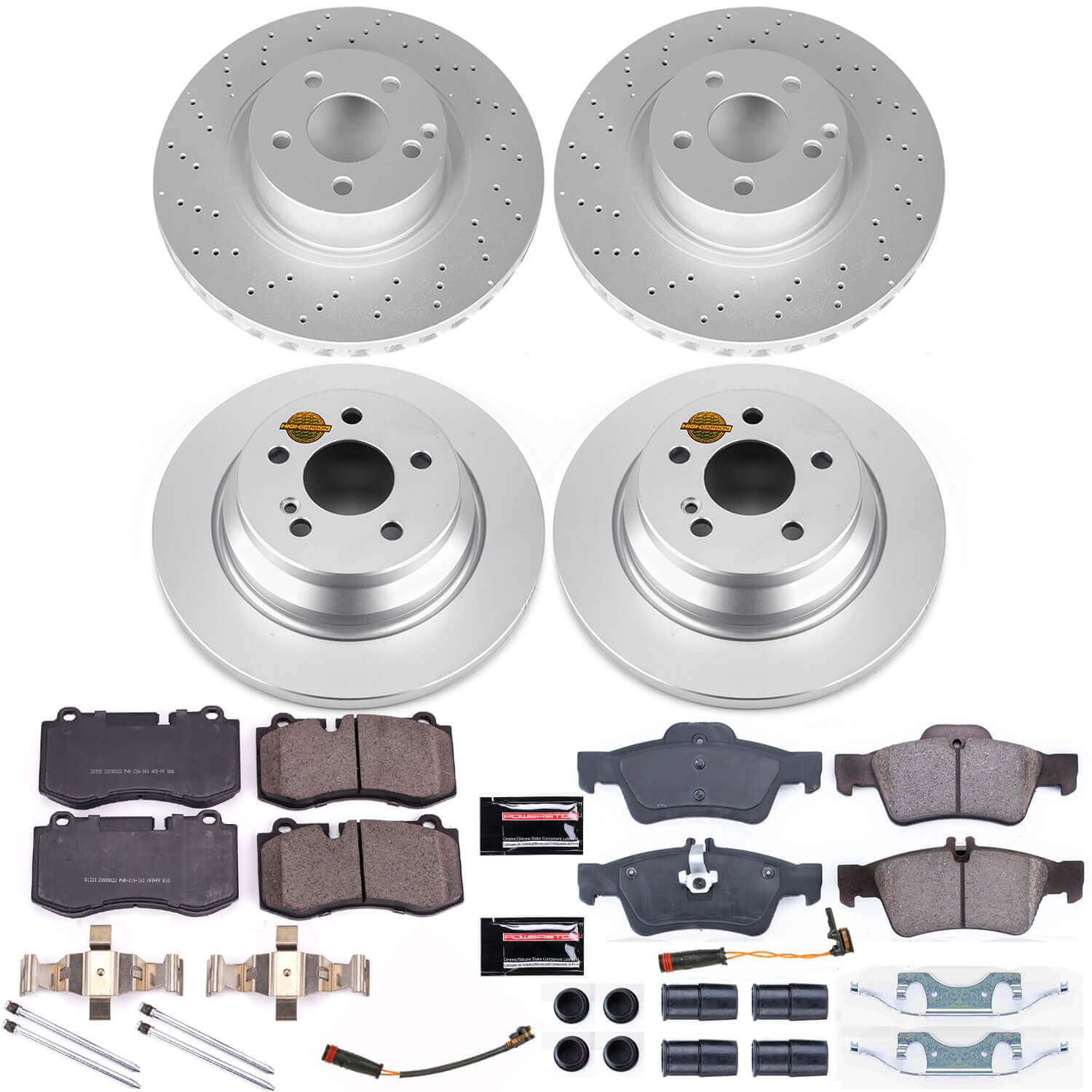 Power Stop CRK6758 Z23 Evolution Sport Front And Rear Brake Kit for 2007-2008 Mercedes-Benz CL550 product image