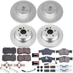 Power Stop CRK6758 Z23 Evolution Sport Front And Rear Brake Kit for 2007-2008 Mercedes-Benz CL550 product image