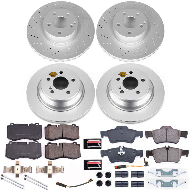 Power Stop CRK6758 Z23 Evolution Sport Front And Rear Brake Kit for 2007-2008 Mercedes-Benz CL550 product image