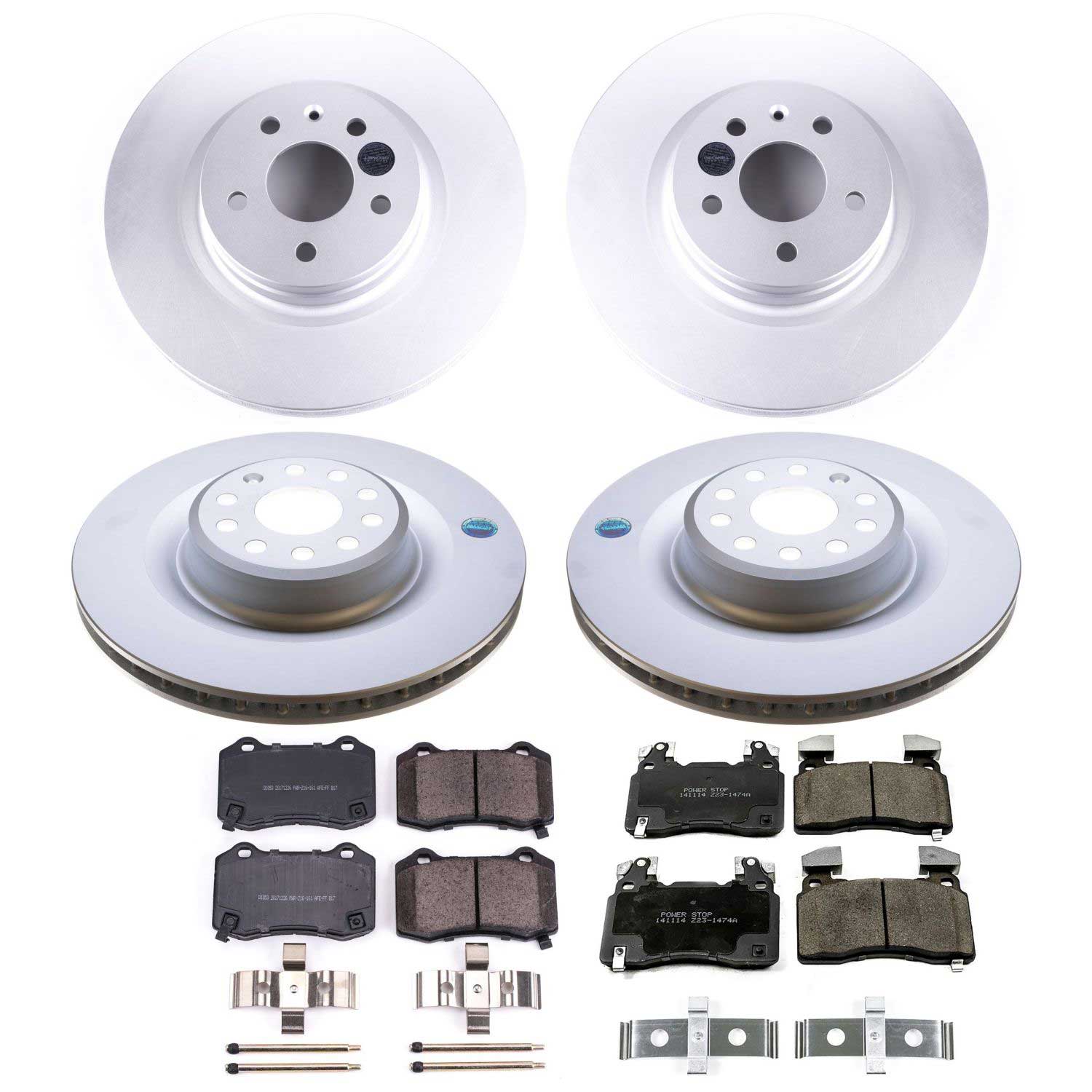Power Stop CRK6797 Z17 Evolution Front And Rear Pad And Rotor Kit for 2012-2021 Tesla Model S product image