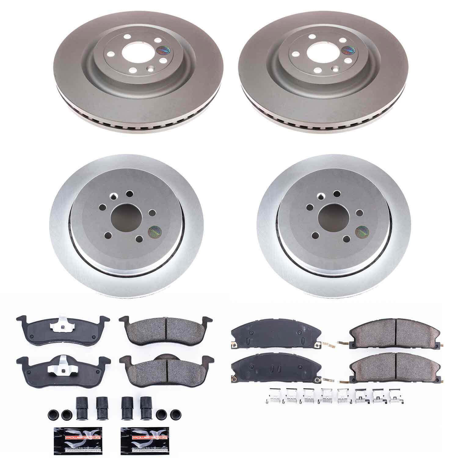 Power Stop CRK6804 Z17 Evolution Front And Rear Brake Kit for 2013-2019 Lincoln Mkt product image