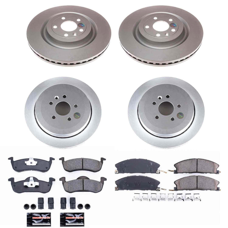 Power Stop CRK6804 Z17 Evolution Front And Rear Brake Kit for 2013-2019 Lincoln Mkt product image