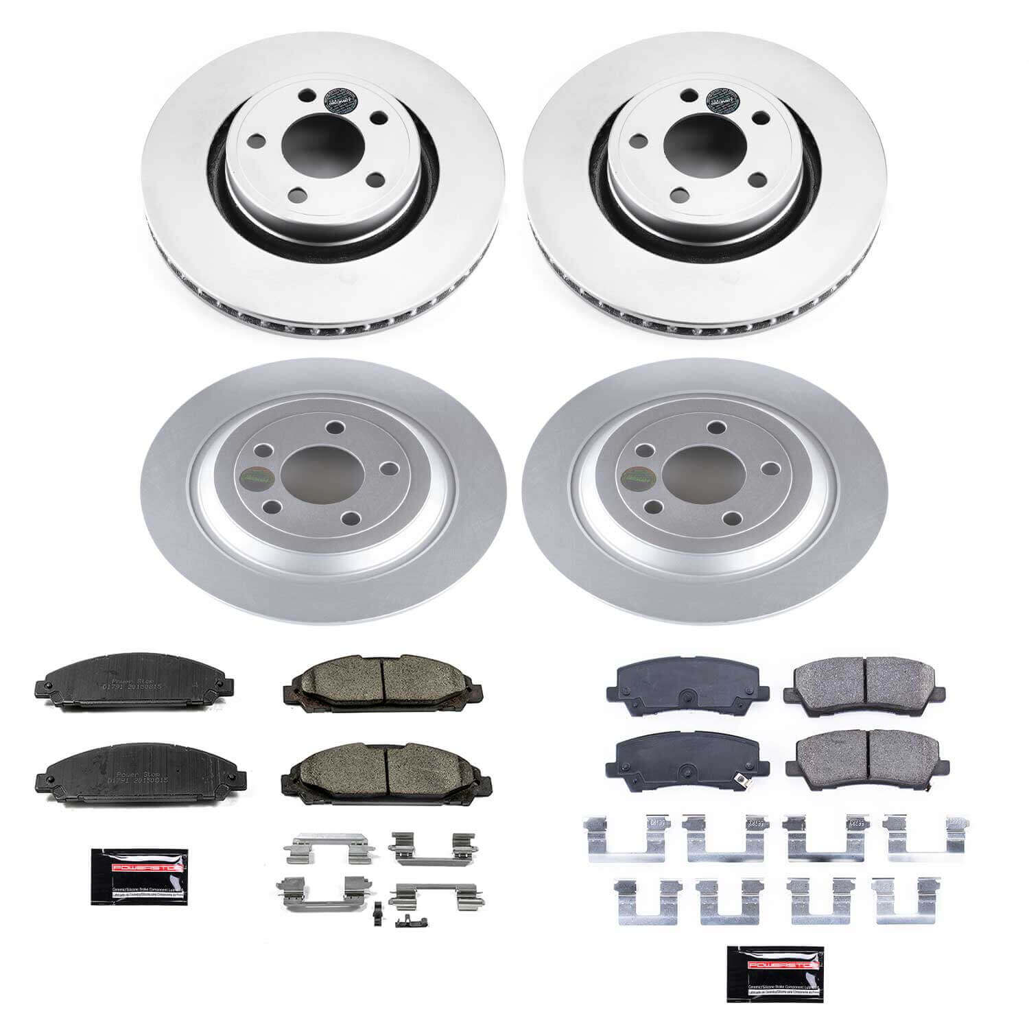Power Stop CRK6808 Z17 Evolution Front And Rear Pad And Rotor Kit for 2015-2017 Ford Mustang Ecoboost, Ecoboost Premium, V6 product image