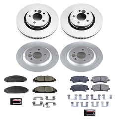 Power Stop CRK6808 Z17 Evolution Front And Rear Pad And Rotor Kit for 2015-2017 Ford Mustang Ecoboost, Ecoboost Premium, V6 product image