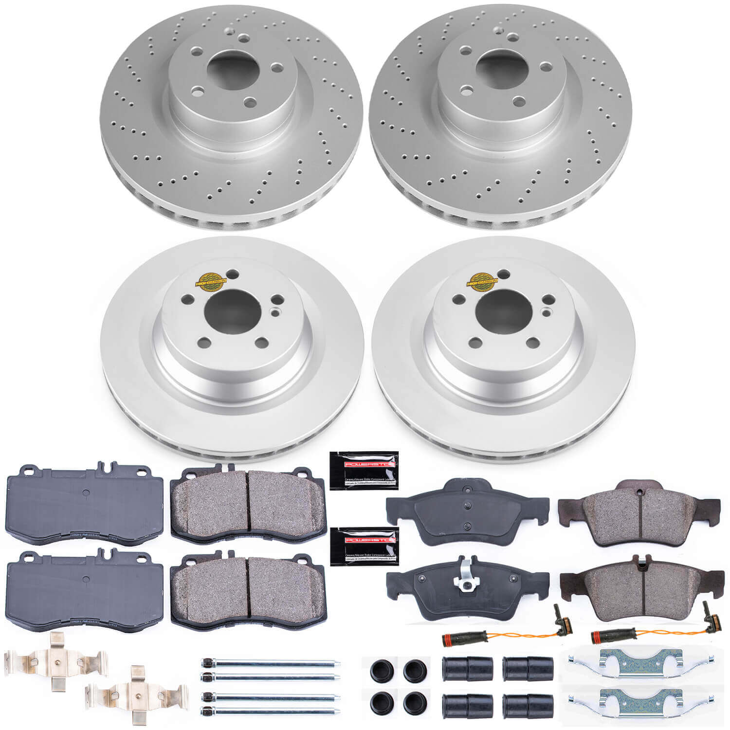 Power Stop CRK6834 Z23 Evolution Sport Front And Rear Brake Kit for 2010-2011 Mercedes-Benz E550 Sedan (4 Door) product image