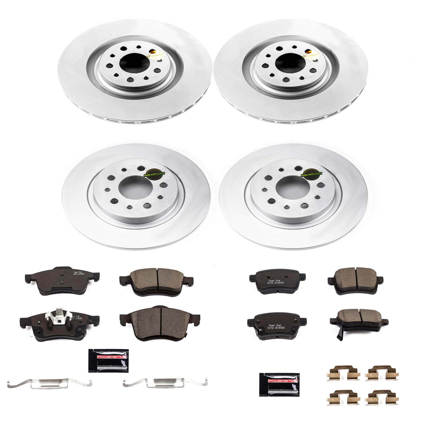 Power Stop CRK6839 Z23 Evolution Sport Front And Rear Brake Kit for 2014-2020 Fiat 500L product image